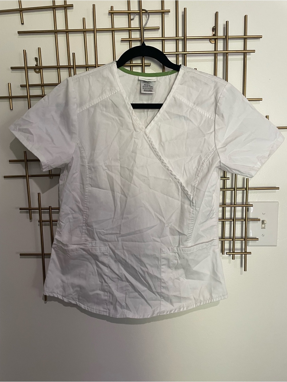 Scrubstar White Crossover V-Neck Medical Tunic
